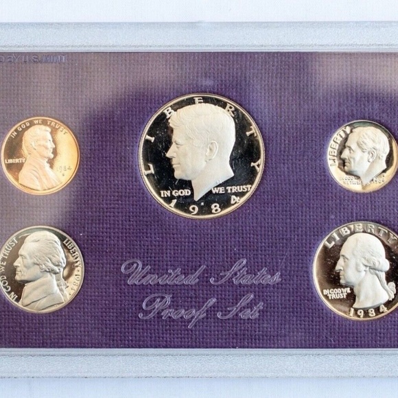 1984 S US Uncirculated Proof Mint Set-5 Proof Coins Original Packaging-Beautiful - Picture 2 of 6